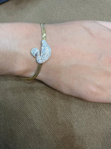 Gold Snake Design Swan Duck Bracelet