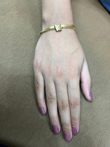 MULTI BUTTERFLY BRACELET WITH DOUBLE CHAIN