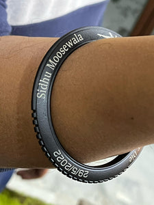 Sidhu Moose Wala Men"s Bracelet Latest Design Black Punjabi Kara for Men Sidhu Moose Wala Black Punjabi Sikh Kara Bracelet Latest Design Premium Quality Bracelet For Men And Boy