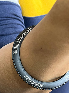 Sidhu Moose Wala Men"s Bracelet Latest Design Black Punjabi Kara for Men Sidhu Moose Wala Black Punjabi Sikh Kara Bracelet Latest Design Premium Quality Bracelet For Men And Boy