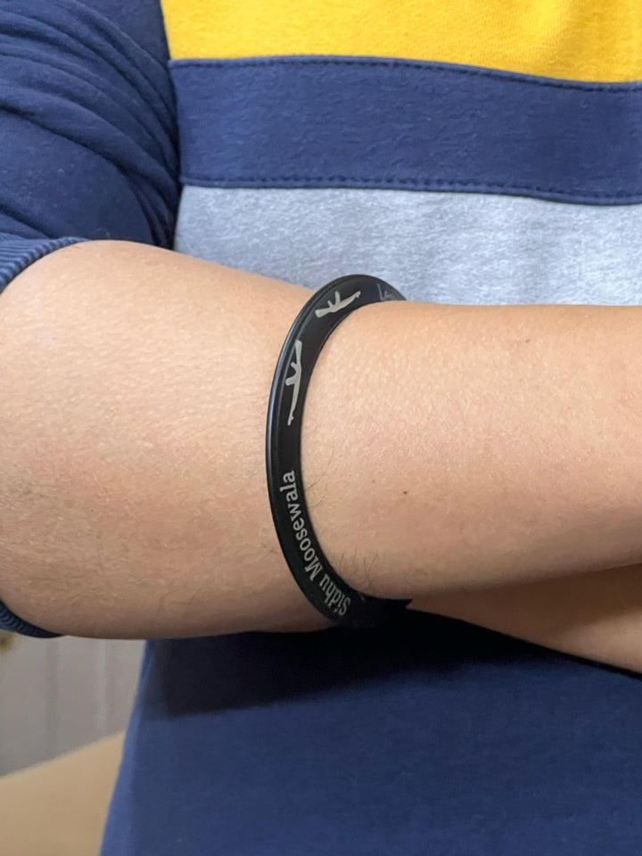 Sidhu Moose Wala Men"s Bracelet Latest Design Black Punjabi Kara for Men Sidhu Moose Wala Black Punjabi Sikh Kara Bracelet Latest Design Premium Quality Bracelet For Men And Boy