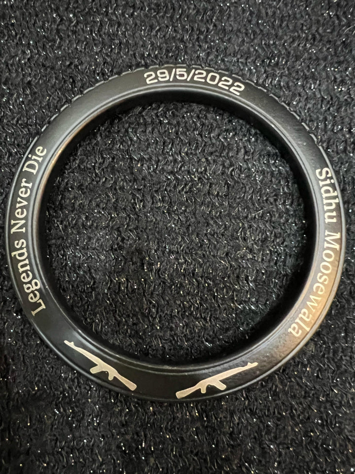 Sidhu Moose Wala Men"s Bracelet Latest Design Black Punjabi Kara for Men Sidhu Moose Wala Black Punjabi Sikh Kara Bracelet Latest Design Premium Quality Bracelet For Men And Boy