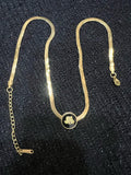 Gold Necklace Bracelet Kara Set, Gorgeous Pendant Bracelet Set, Ladies Fashion Jewelry Set.