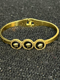 Gold Necklace Bracelet Kara Set, Gorgeous Pendant Bracelet Set, Ladies Fashion Jewelry Set.
