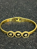 Gold Necklace Bracelet Kara Set, Gorgeous Pendant Bracelet Set, Ladies Fashion Jewelry Set.