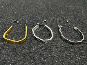SERPENTINE SILVER, BLACK & GOLDEN MEN'S BRACELET