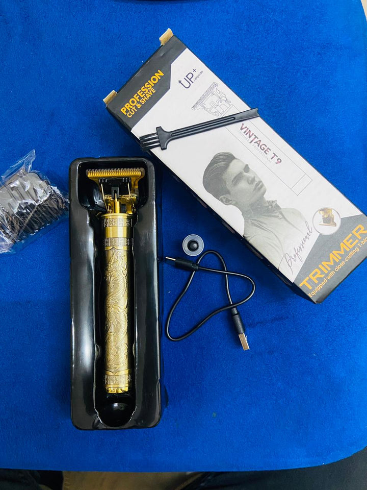 Vintage T9 trimmer professional Rechargeable Hair clipper dragon design